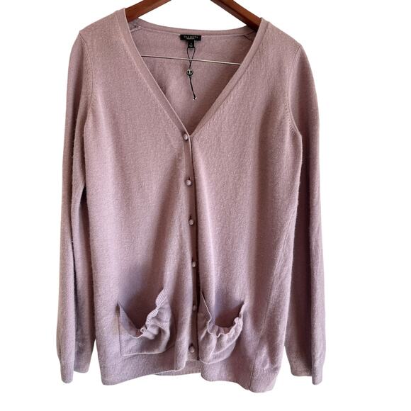 Talbots Wool Cardigan Sweater Light Purple with Cute Buttons and Pockets. - Picture 1 of 6